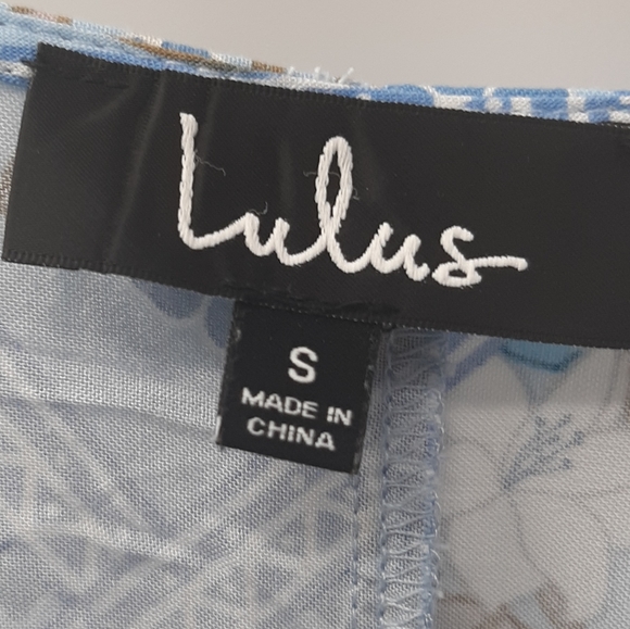 Lulus Dominica Blue Floral Print Surplice Romper S - Picture 11 of 12